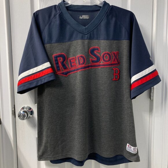 Boston Red Sox True Fan Jersey Style Athletic V-Neck T-Shirt Size 2XL - Picture 7 of 7
